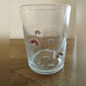 Beautiful bubble glass rainbow vase / container